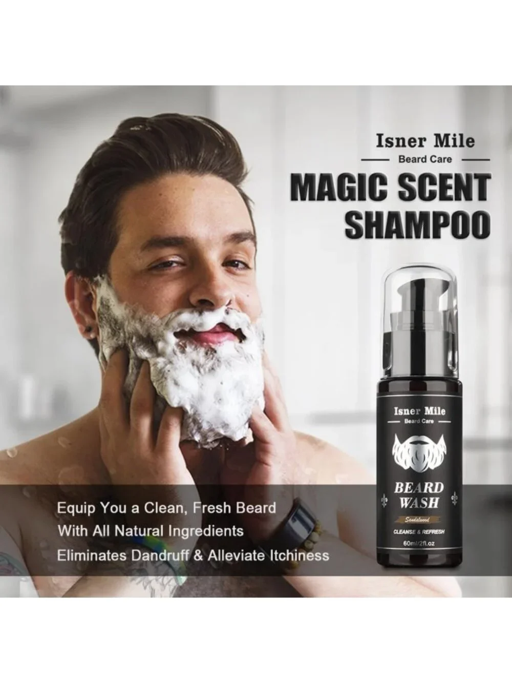 Beard Grooming Kit for Men - Oil, Balm, Wash, Brush & Razor | Perfect Gift for